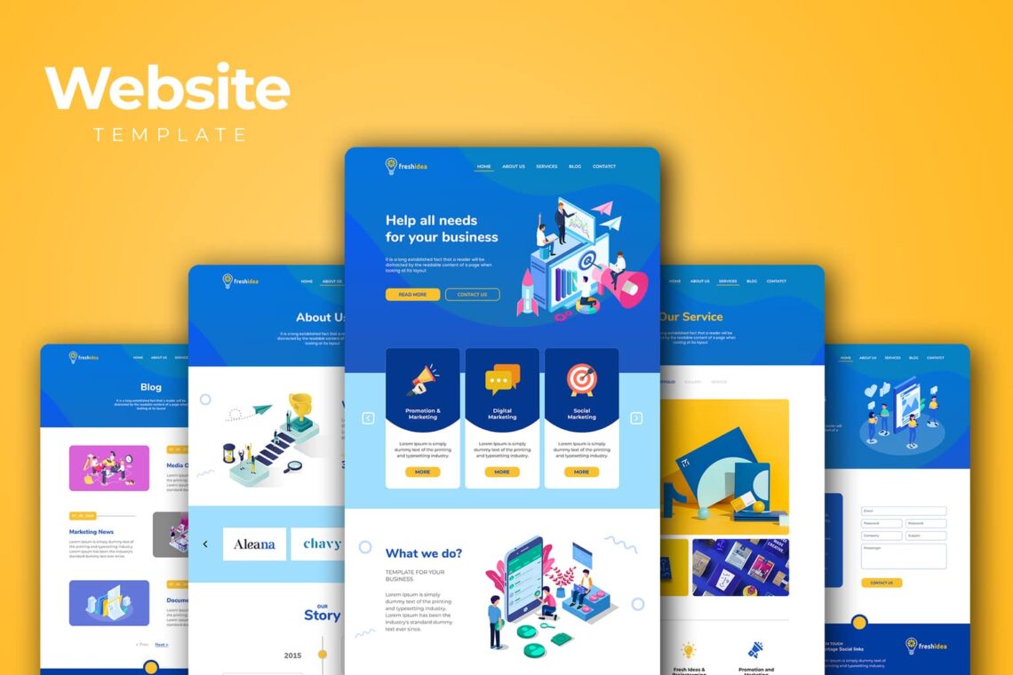 how to personalize the website design templates and the advantages 2 Website Template – Digital Marketing