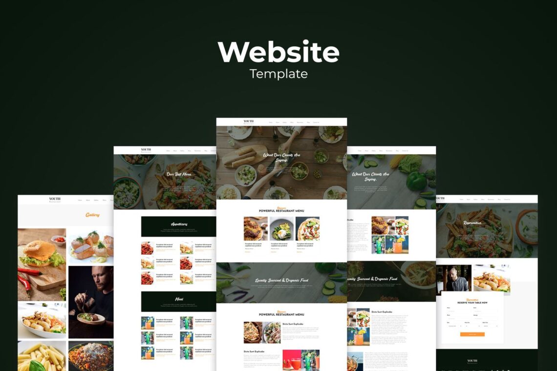 how to personalize the website design templates and the advantages 3 Website Template – Organic Food Resto
