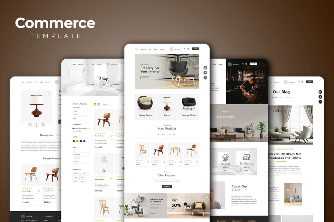 how to personalize the website design templates and the advantages 7 Web Commerce – Property Gallery