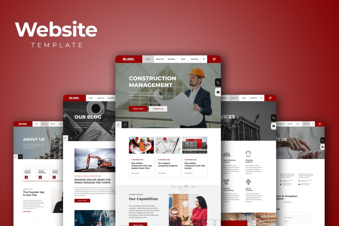 how to personalize the website design templates and the advantages Website Template – Construction Management