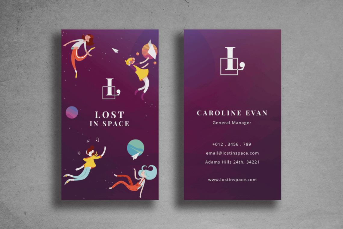 tips on creating a good business design card for your best advantage 5 Business Card – Purple Name Tag