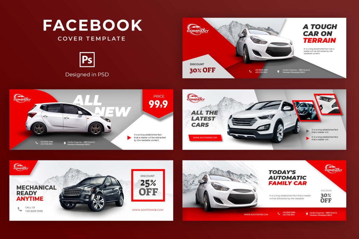 Facebook Cover - Modern Car Showroom