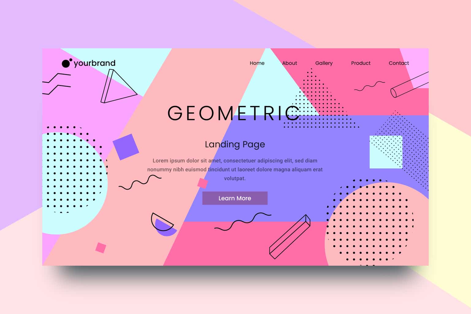 abstract background colorful shapes 80s