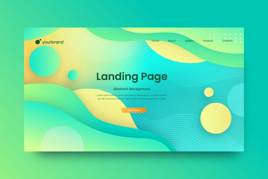 abstract background green gradient theme