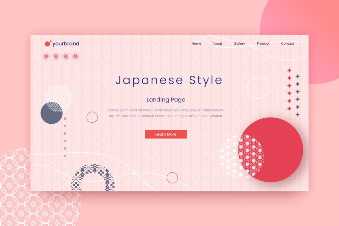 abstract background pink japanese style