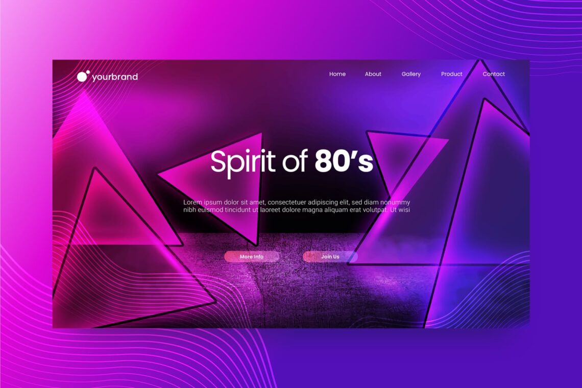 abstract background purple neon light theme