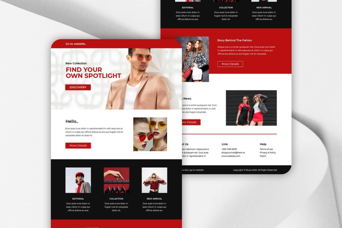 fashion spotlight email newsletter 1