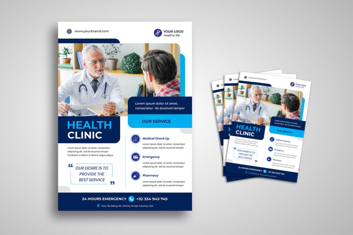 flyer medical clinic check up 1