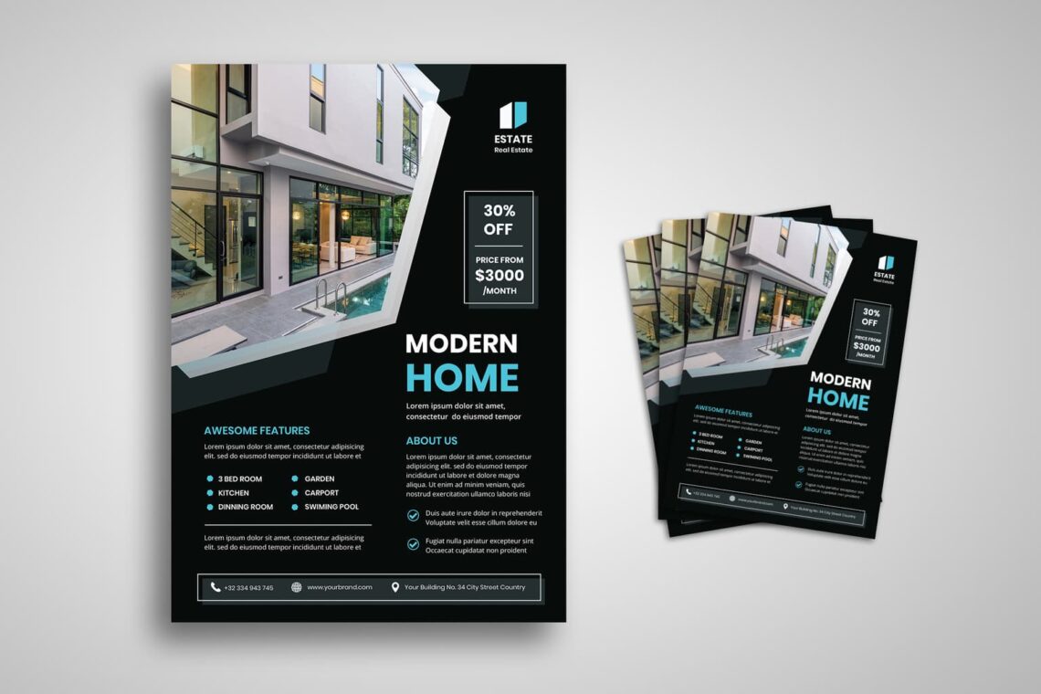 flyer modern style home 3