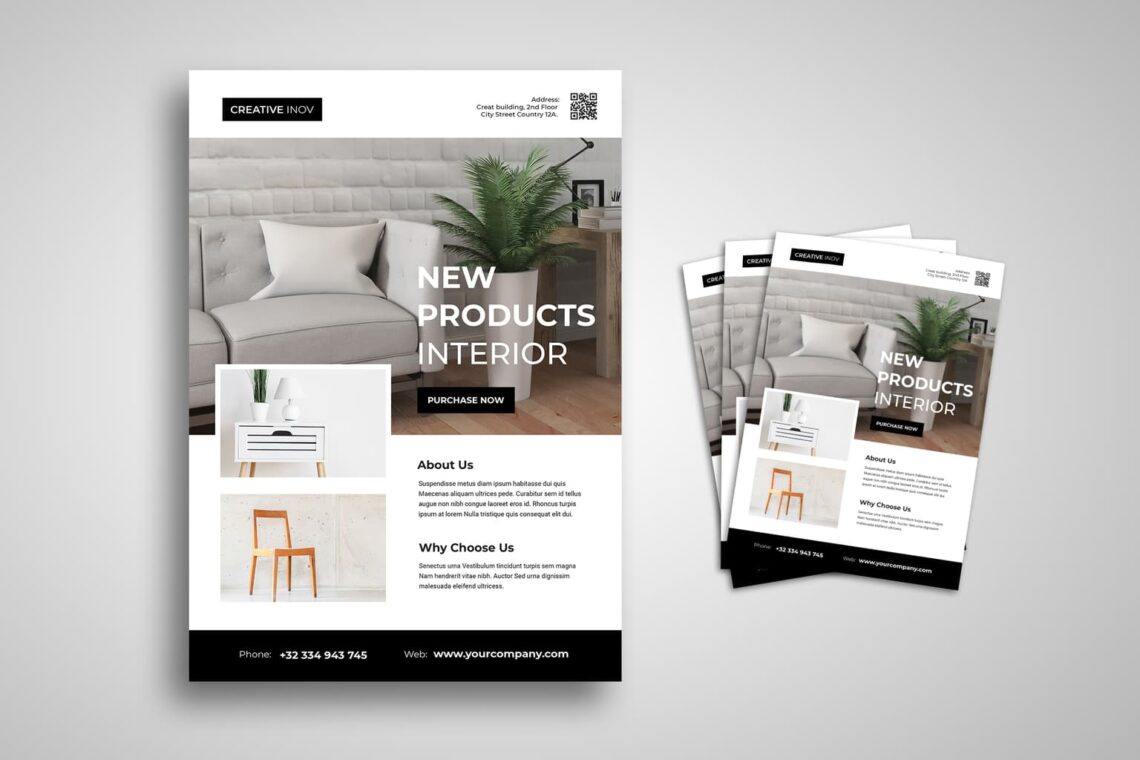 flyer new product interior