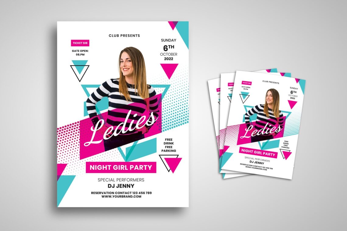 flyer night girl party 1