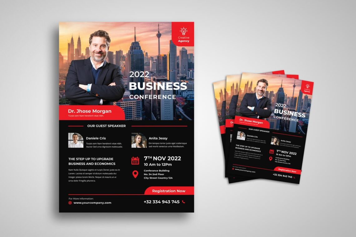 flyer template business creative conference