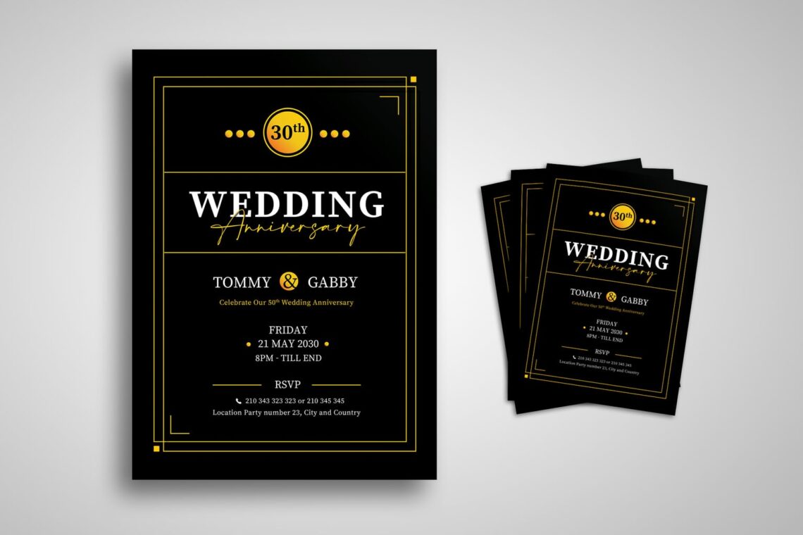 flyer wedding anniversary