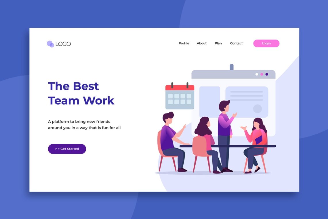 illustration landing pages best team works