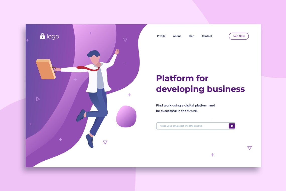illustration landing pages business development platform 5