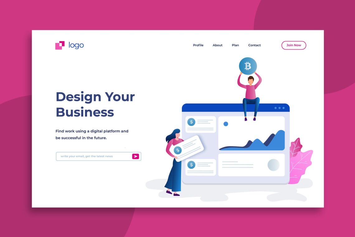 illustration landing pages design your business