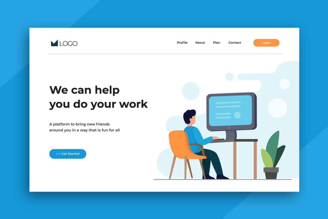 illustration landing pages help work
