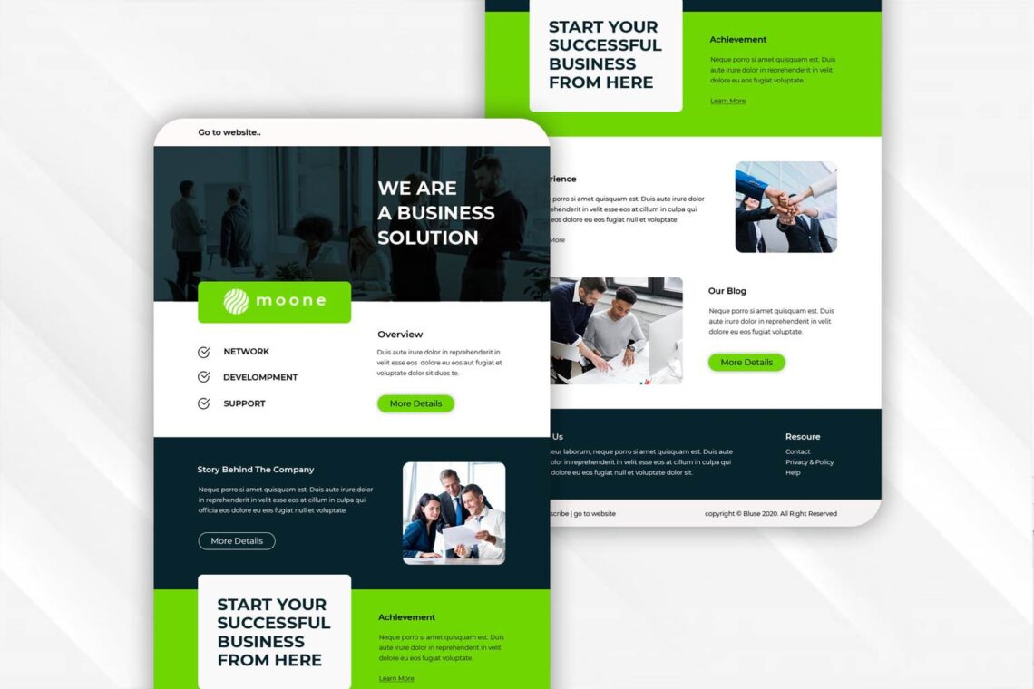 modern business solution email newsletter