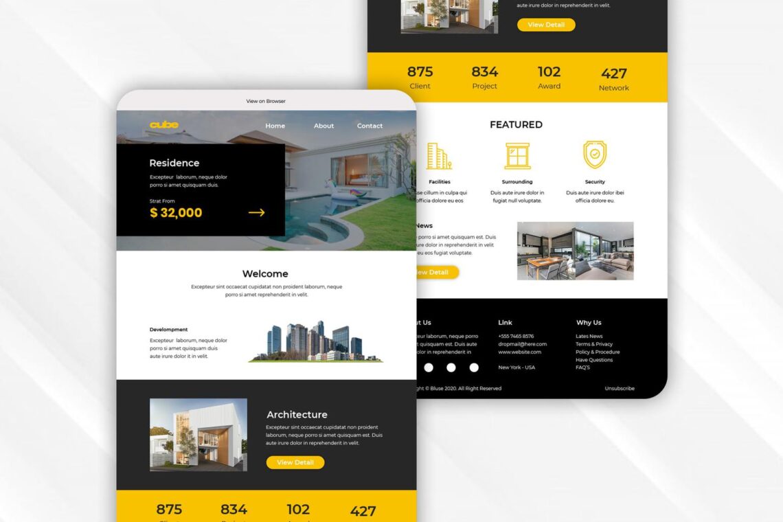 modern residence sales email newsletter