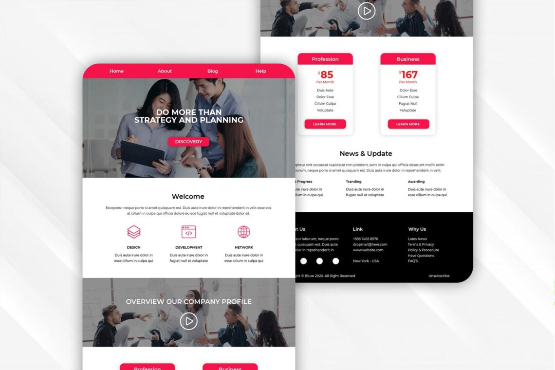 strategy planning project email newsletter